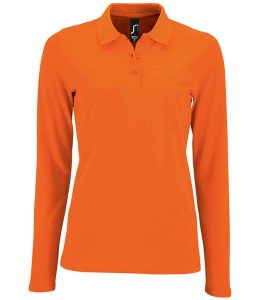 SOL'S Ladies Perfect Long Sleeve Piqué Polo Shirt