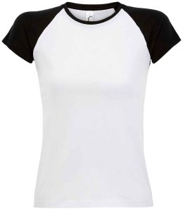 SOL'S Ladies Milky Contrast Baseball T-Shirt