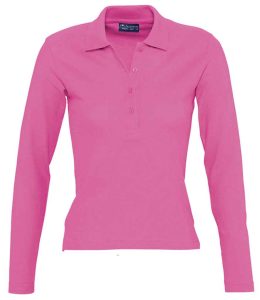 SOL'S Ladies Podium Long Sleeve Cotton Piqué Polo Shirt