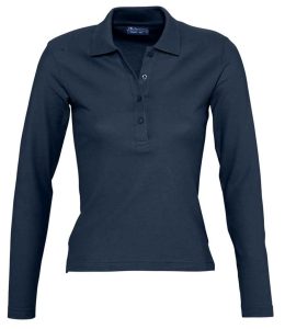 SOL'S Ladies Podium Long Sleeve Cotton Piqué Polo Shirt