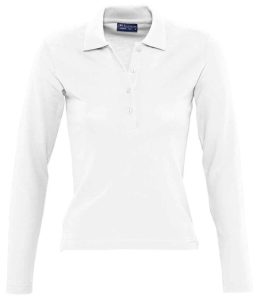 SOL'S Ladies Podium Long Sleeve Cotton Piqué Polo Shirt