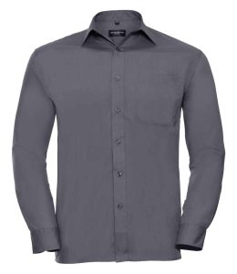 Russell Collection Long Sleeve Easy Care Poplin Shirt