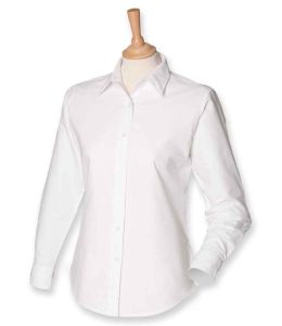 Henbury Ladies Long Sleeve Classic Oxford Shirt