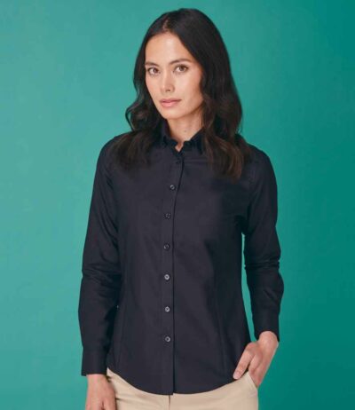 Image for Henbury Ladies Modern Long Sleeve Regular Fit Oxford Shirt