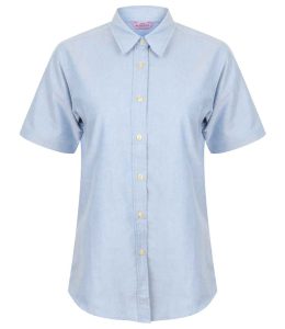 Henbury Ladies Short Sleeve Classic Oxford Shirt