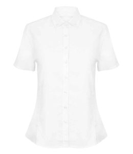 Henbury Ladies Modern Short Sleeve Regular Fit Oxford Shirt