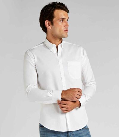 Image for Kustom Kit Premium Long Sleeve Slim Fit Oxford Shirt