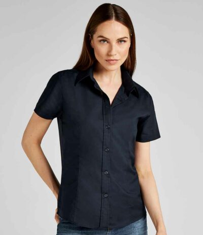 Image for Kustom Kit Ladies Short Sleeve Tailored Workwear Oxford Shirt