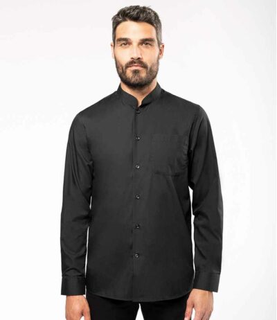 Image for Kariban Long Sleeve Mandarin Collar Shirt