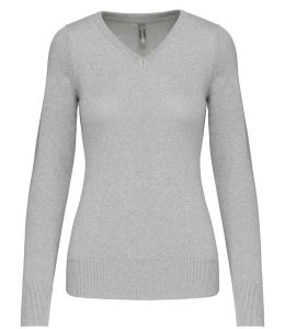 Kariban Ladies Cotton Acrylic V Neck Sweater