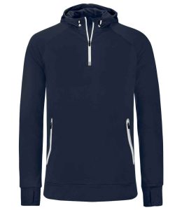 Proact Zip Neck Hooded Sweatshirt