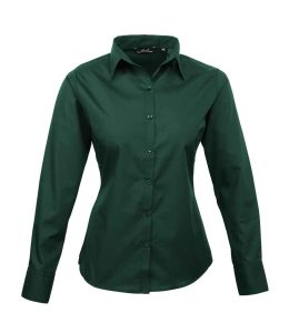 Premier Ladies Long Sleeve Poplin Blouse