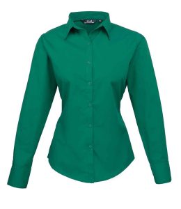 Premier Ladies Long Sleeve Poplin Blouse