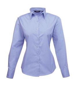 Premier Ladies Long Sleeve Poplin Blouse