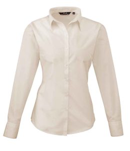 Premier Ladies Long Sleeve Poplin Blouse