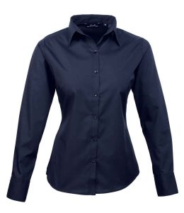 Premier Ladies Long Sleeve Poplin Blouse