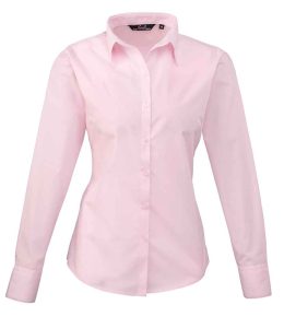 Premier Ladies Long Sleeve Poplin Blouse