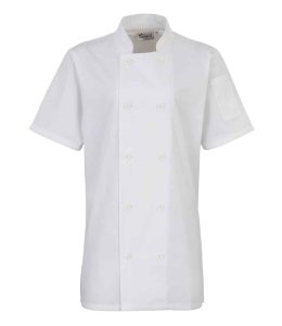 Premier Ladies Short Sleeve Chef's Jacket