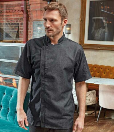 Image for Premier Short Sleeve Zipped Chef’s Jacket