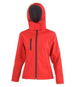Result Core Ladies Hooded Soft Shell Jacket