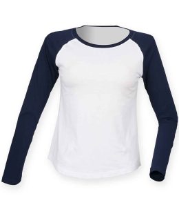 SF Ladies Long Sleeve Baseball T-Shirt