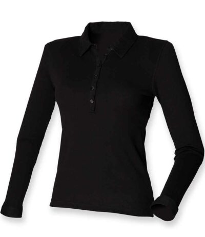 Image for SF Ladies Long Sleeve Stretch Polo Shirt