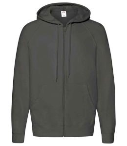 Fruit of the Loom Lightweight Zip Hooded Sweatshirt