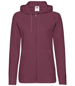 Fruit of the Loom Lady Fit Lightweight Zip Hooded Sweatshirt