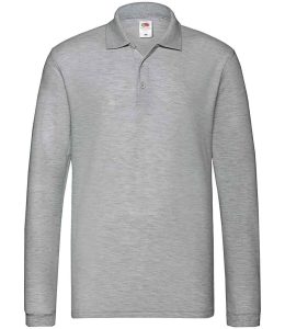 Fruit of the Loom Premium Long Sleeve Cotton Piqué Polo Shirt