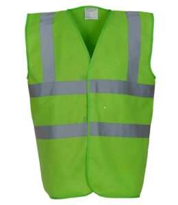 Lime Green YK102 Yoko branded Hi-vis vest