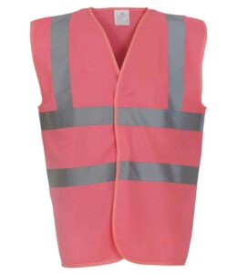 Pink YK102 Yoko branded Hi-vis vest