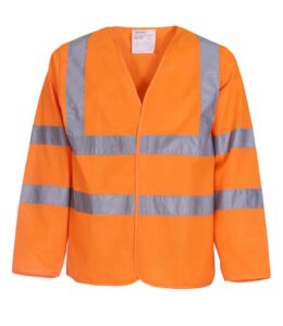 Orange YK105 Yoko branded Long sleeve hi-vis vest
