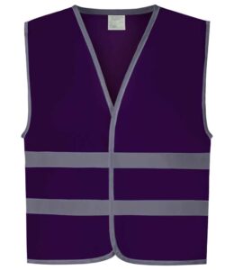 Purple YK106B Yoko branded Kids hi-vis vest