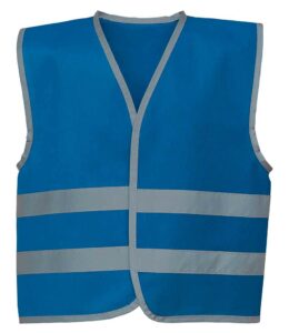 Royal blue YK106B Yoko branded Kids hi-vis vest