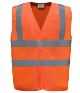 Orange Yoko branded hi-vis anti static vest