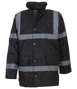 Black Yoko branded hi-vis security jacket