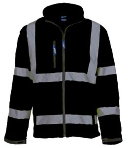 black Yoko branded hi-vis softshell jacket