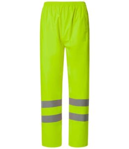 Hi-visibility yellow waterproof Yoko work trousers