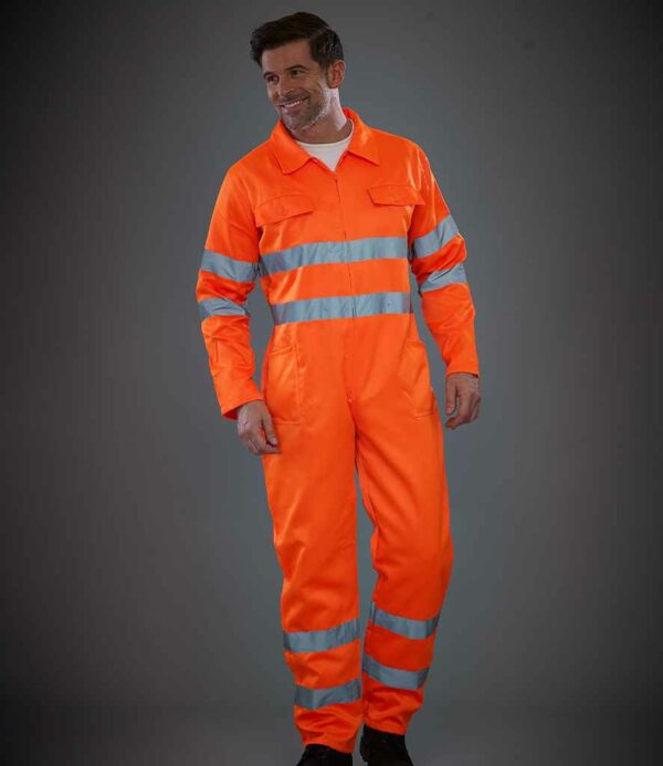 Orange Yoko hi-visibility workwear coverall