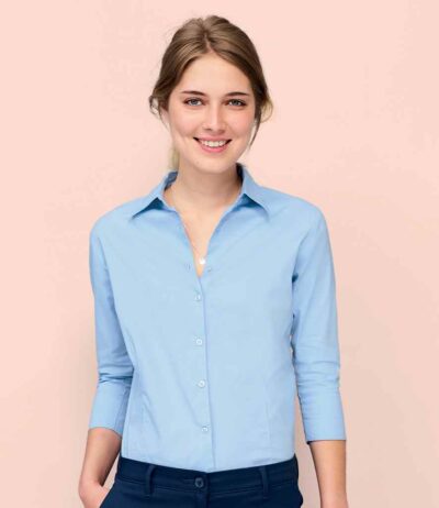 Image for SOL’S Ladies Effect 3/4 Sleeve Fitted Shirt