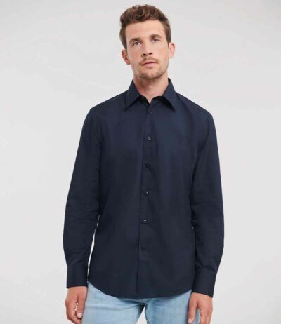 Image for Russell Collection Long Sleeve Tailored Poplin Shirt