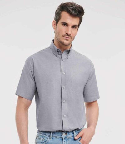 Image for Russell Collection Short Sleeve Easy Care Oxford Shirt