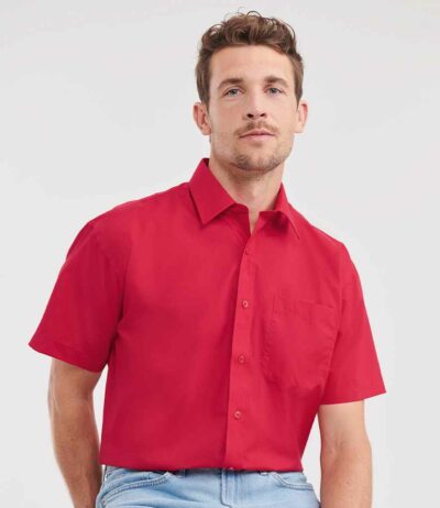 Image for Russell Collection Short Sleeve Easy Care Poplin Shirt