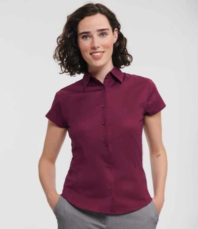 Image for Russell Collection Ladies Short Sleeve Easy Care Fitted Shirt