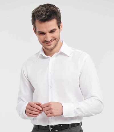 Image for Russell Collection Long Sleeve Tailored Ultimate Non-Iron Shirt
