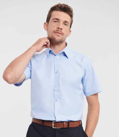 Image for Russell Collection Short Sleeve Herringbone Shirt