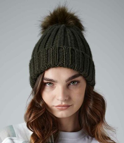 Image for Beechfield Verbier Fur Pop Pom Beanie