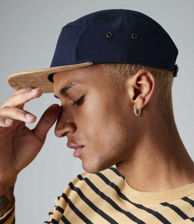 Image for Beechfield Suede Peak 5 Panel Cap