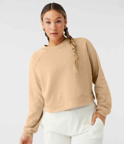 Image for Bella Ladies Raglan Cropped Pullover Sweatshirt