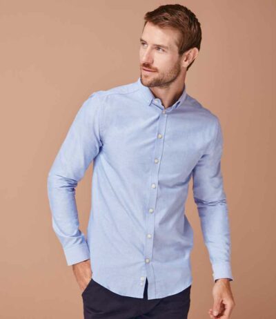 Image for Henbury Modern Long Sleeve Slim Fit Oxford Shirt